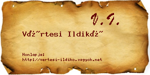 Vértesi Ildikó névjegykártya